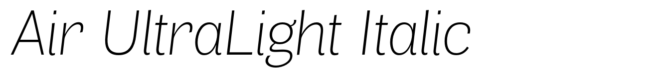 Air UltraLight Italic